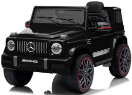Mercedes AMG G63 4x4 czarny Piankowe koła Eva, miękki fotelik Licencja LION