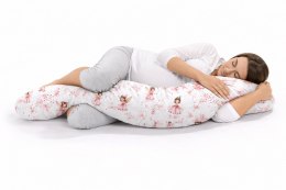 Poduszka ciążowa Longer dla kobiet w ciąży do spania + zdejmowana poszewka - Blossom Fairies