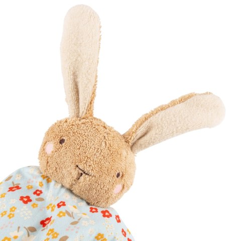 Pierwsza przytulanka komforter bawełniany Króliczek niebieski 32 cm sigikid