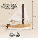Drewniana żaglówka z kapitanem, łódka, statek zabawka dla dzieci Le Toy Van