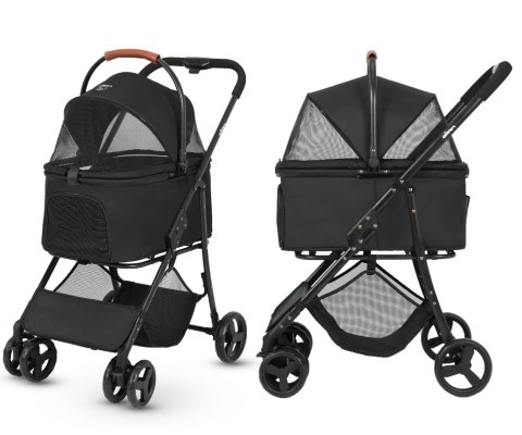 Qppet Wózek dla zwierząt Bobbie Pet Black