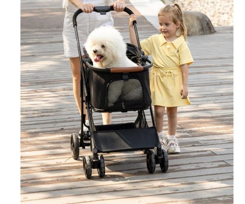 Qppet Wózek dla zwierząt Bobbie Pet Black