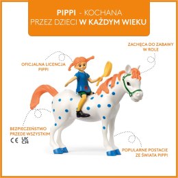 Figurka Pippi Langstrumpf zestaw z koniem do zabawy, zabawka dla dzieci koń