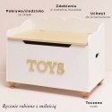 Drewniana skrzynia na zabawki dla dzieci, przechowywanie zabawek Le Toy Van