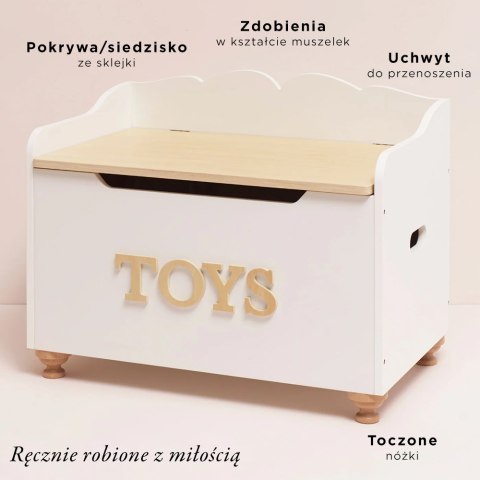 Drewniana skrzynia na zabawki dla dzieci, przechowywanie zabawek Le Toy Van
