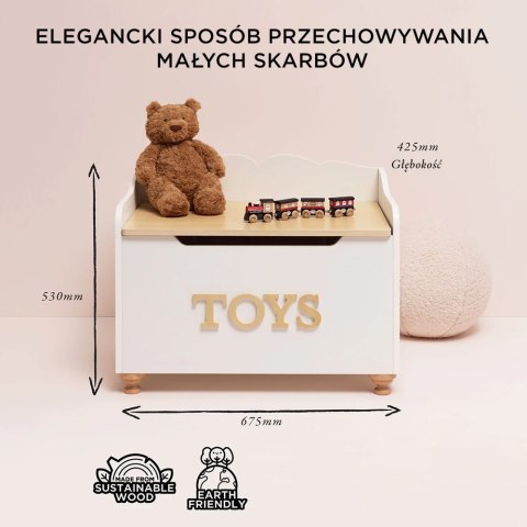 Drewniana skrzynia na zabawki dla dzieci, przechowywanie zabawek Le Toy Van