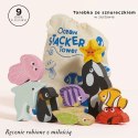 Drewniane figurki rybki, zabawka edukacyjna układanka dla dzieci Le Toy Van