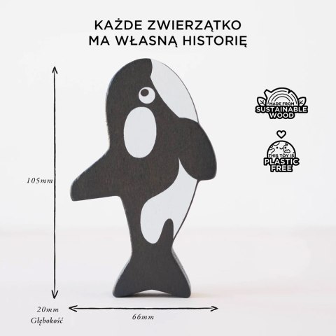 Drewniane figurki rybki, zabawka edukacyjna układanka dla dzieci Le Toy Van