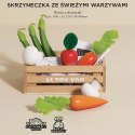 Drewniane warzywa w skrzynce, zabawka dla dzieci, stragan, sklep Le Toy Van