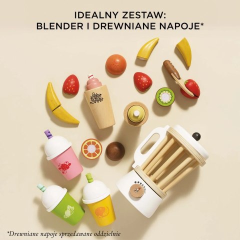 Drewniany blender + zestaw owoców Fruit & Smooth, zabawka dzieci Le Toy Van