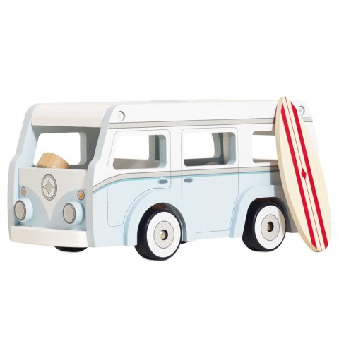 Drewniany kamper retro, wakacyjny samochód, zabawka dla dzieci, Le Toy Van