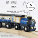 Drewniany pociąg Twilight zestaw z wagonami, zabawka dla dzieci, Le Toy Van