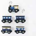 Drewniany pociąg Twilight zestaw z wagonami, zabawka dla dzieci, Le Toy Van