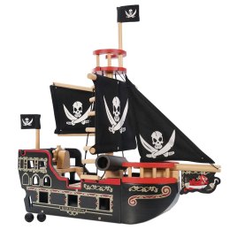 Drewniany statek piracki Barbarossa, zabawka dla dzieci, Le Toy Van