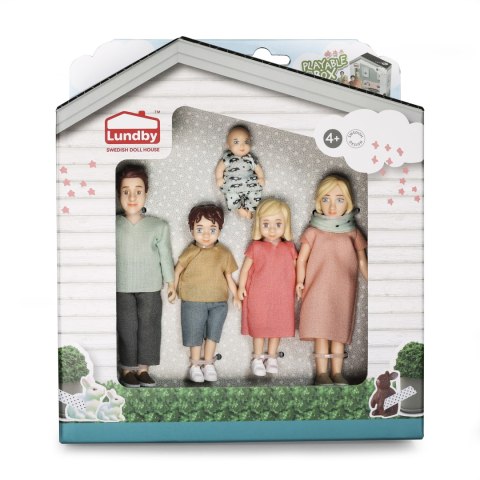 Lalki do domku dla lalek zestaw Charlie, zabawka dla dzieci, domek, Lundby