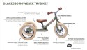 Pierwszy rower biegowy balansujący dziecięcy szary dla dzieci Trybike