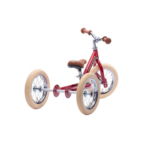 Pierwszy rowerek trójkołowy dziecięcy biegowy 2w1 czerwony matowy Trybike