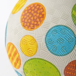 Piłka dla dzieci kauczukowa szara w kółka 12 cm sigikid