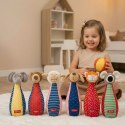 Zestaw miękkie kręgle dla dzieci zabawka rozwojowa patchwork gra sigikid