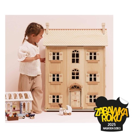 Naturalny drewniany domek dla lalek, zabawka dla dzieci, lalki, Le Toy Van