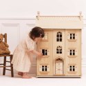 Naturalny drewniany domek dla lalek, zabawka dla dzieci, lalki, Le Toy Van