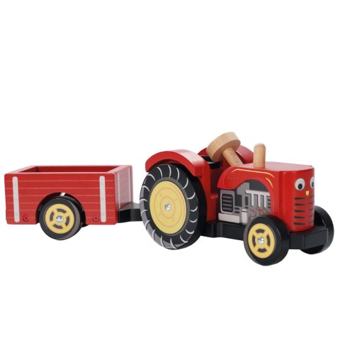 Zestaw drewniana Farma ze zwierzętami traktorem i wyposażeniem Le Toy Van